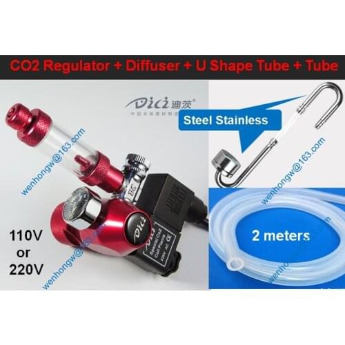 DICI Aquarium CO2 Regulator Solenoid Magnetic Valve Single Gauge Bubble Counter, SPEED CONTROL + FREE SHIPPING