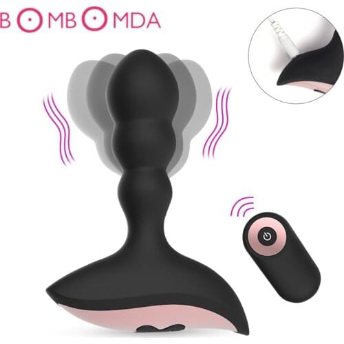 10 Speed Remote Control Anal Vibrator Vibrating Prostate Massager Anal Beads Butt Plug Anus Stimulator Sex Toys for Men Male Gay