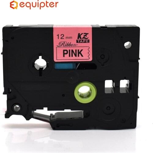 12mm Tze-RE31 Black on Pink Tze Satin Ribbon Label Tape for Brother P-Touch Ribbon Printer Tz-RE31 Tze RE31 TZ-RE31 Tze Tape