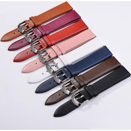 BEAFIRY Brown Genuine Leather 12mm 14mm 16mm 18mm 20mm 22mm Watch Band Calfskin Leather Watch Strap for Men Women Belt