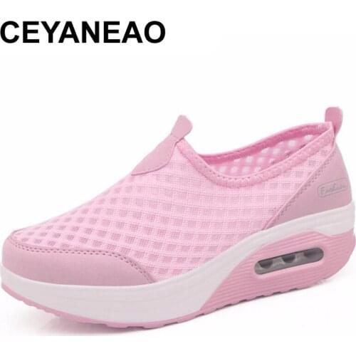 CEYANEAO Breathable Sport Shoes For Women 2017 Outdoor Walking Sport Shoes Lightweight Cushioning Sneakers Womens ShoesE1283