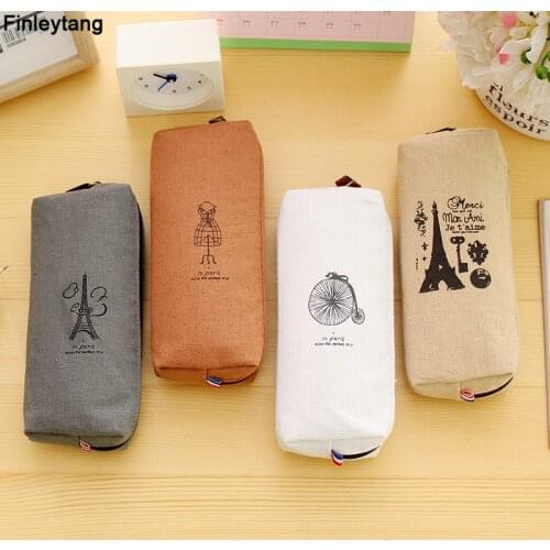 Pencil Bag Canvas Cute Fashion Pencil Case for Girl and Boy Pencil Box School Supplies Kids Stationery Gifts Large Capacity Box