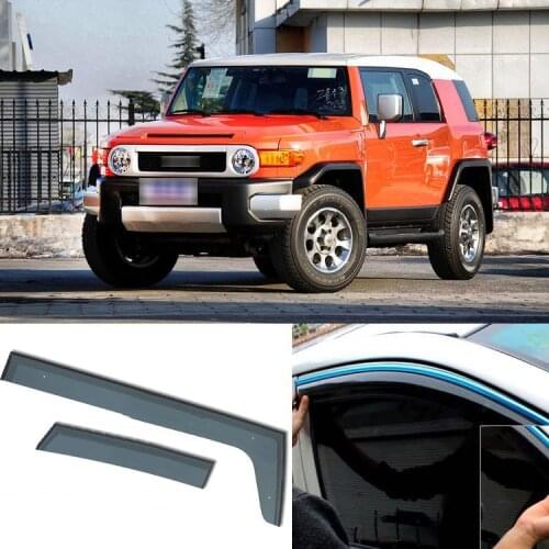 Jinke 4pcs Blade Side Windows Deflectors Door Sun Visor Shield For Toyota FJ CRUISER 2007-2013