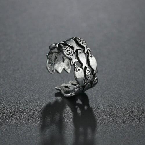 Fish Rings for Women Adjustable Engagement Wedding Ring Fashion Women Jewelry Open Rings female Gift for her