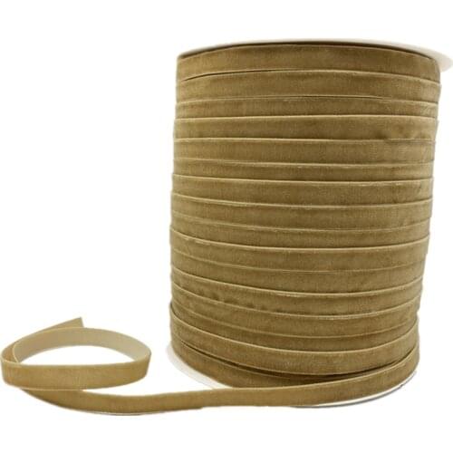 6/10/15/20/25/38mm Khaki Velvet Ribbon Handmade Wedding Party Decoration Ribbon For Gift Wrapping DIY Hair Bowknot Sewing Fabric
