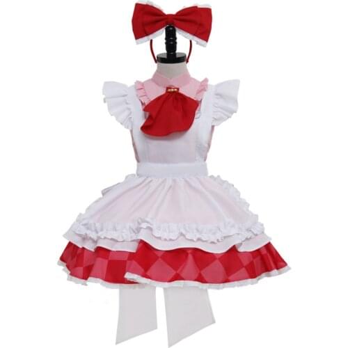 Lovely Lolita Princess Maid Dress Fancy Apron Dress Maid Outfits Meidofuku Uniform Cosplay Costume