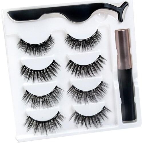 Wholesale Magnetic False Eyelash 10 Sets 40 Pairs Magnet Lash Extension Cosmetics Kit