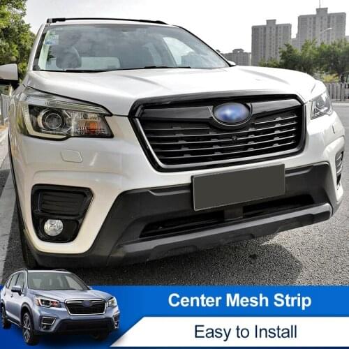 TAJIAN Modified Middle Mesh Sticker Front Center Mesh Grille Grill Cover Radiator Strip Trim Decoration For Subaru Forester19-21