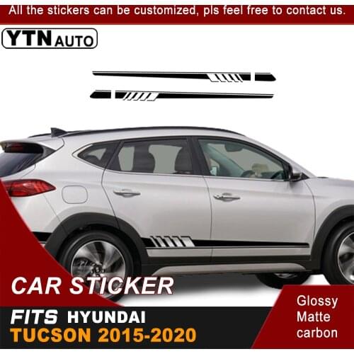 2pcs Car Decals For Hyundai Tucson 2015 2016 2017 2018 2019 2020 Cool Side Door Graphic Vinyl Car Sticker Car Decoration