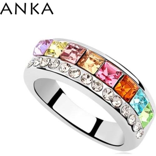ANKA Real Sale Trendy Rhinestone with Crystal Honestly Ring Wedding Brand Designer Bridal Gifts Crystals from Austria #95240