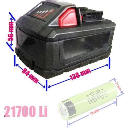 10* 21700 Li-ion Battery Plastic Case PCB Charging Box Shell For Milwaukee m18 18V 20V 8Ah Lithium Battery
