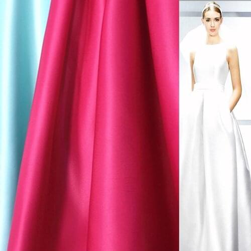 Thick Wedding Fabric Heavy For Bridal Gown Satin High Quality Taiwan Wedding Dress Fabrics 300 Gram/Meter 150CM Wide