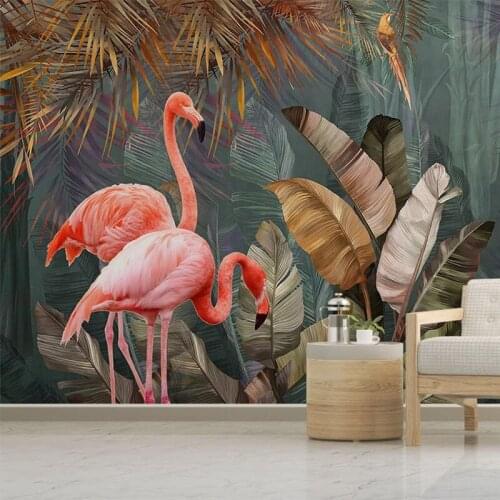 Custom Any Size Mural Wallpaper Modern Tropical Plant Forest Wall Painting Living Room Bedroom Background Wall Decor 3D Frescoes