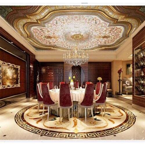 Wellyu Custom wallpaper 3d обои European royal palace luxury zenith ceiling restaurant decoration 3d wallpaper papel de parede