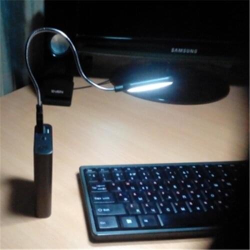 Portable USB LED Mini Book Light Reading Light Table Lamp Flexible 6leds USB Lamp for Power Bank Laptop Notebook PC Computer
