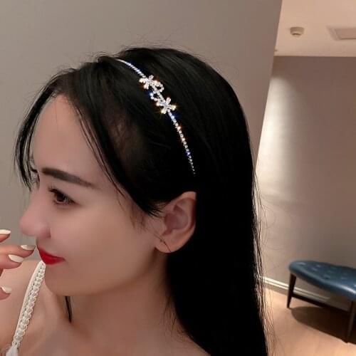 MISANANRYNE Rhinestone Full Crystal Headbands Diamond-studded Headband Fresh Fashionable Ladies Personality Headhoop Accessories