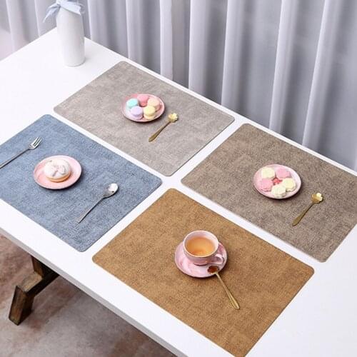 PU Oil Water Resistant Japan Style Non-slip Kitchen Placemat Coaster Insulation Pad Dish Coffee Cup Table Mat Home Decor 51029