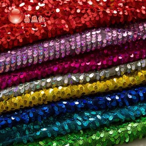 GLace 1Y/Lot colourful water drop sequin fabric glitter soft mesh for tablecloth decoration stage cloth accessories TX1608