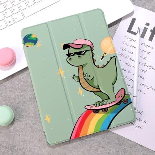 Dinosaur For Air 4 Silicone Case iPad Pro 2020 10.5 with Pencil Holder 10.2 inch 8th Generation 7th For 12.9 Pro 2018 Mini 4 5