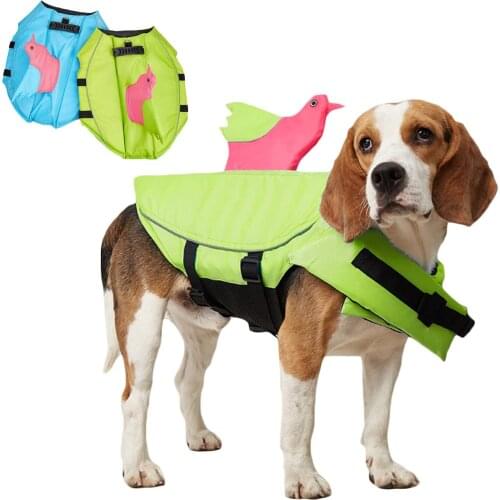 Dog Life Jacket Pet Water Safety Vest Cute Design Dog Life Preserver Vests Adjustable Dog Swimsuit For Small Medium Large Dog