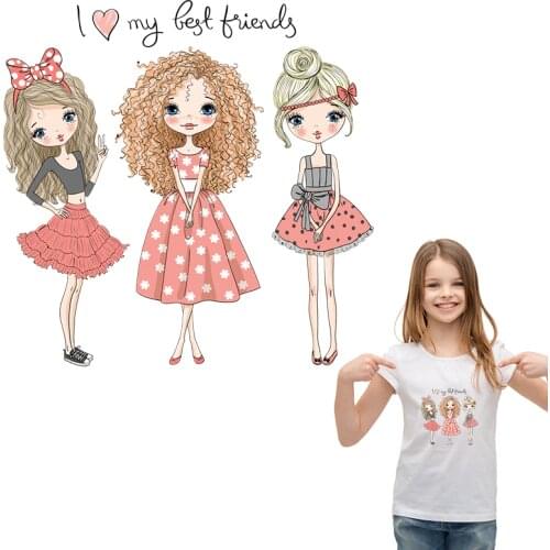 A-level Heat Transfer Stickers Iron-on Transfers Patches For Girls Clothes DIY Heat Transfer Patch Print On Jeans Gift For Girl