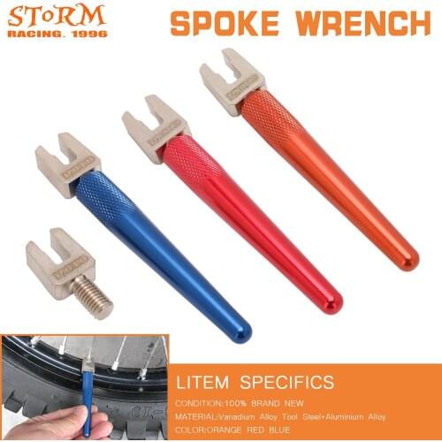 Universal Blue Orange Red Motorcycle Spoke Wrench For KTM YAMAHA HONDA SUZUKI KAWASAKI 5.6mm/7.2mm 6mm/6.7mm Motorcross