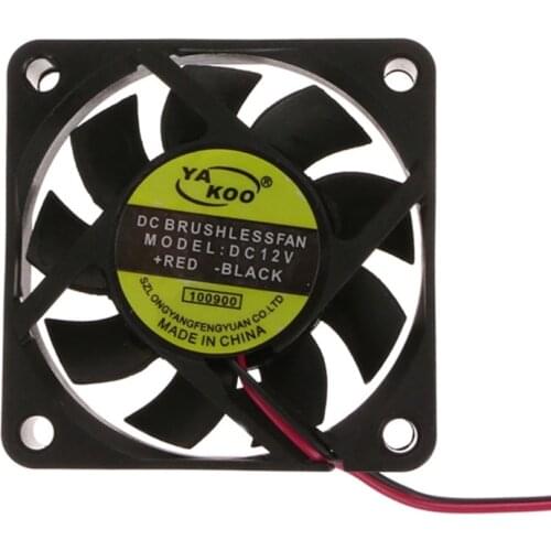 DC 12V 2-Pin 60x60x15mm PC Computer CPU System Sleeve-Bearing Cooling Fan 6015