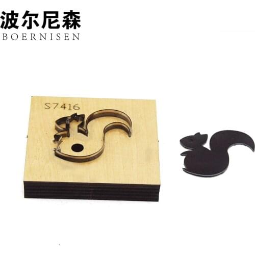 Japanese Steel Knife Squirrel Pendant Diy Leather Die-cut Leather Craft Pendant Jewelry Laser Machine Cutting SMVAUON