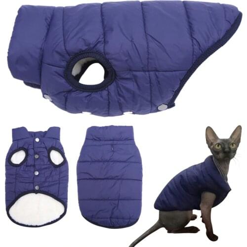 Cat Clothes Autumn Winter Warm Clothes For Cats Dogs Sphynx Soft Fleece Pet Cat Vest Jacket Windproof Coat Kitten Kitty Clothing