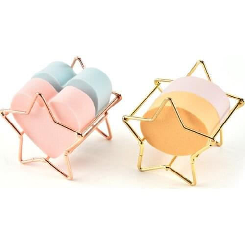 1Pcs Metal Bracket Makeup Puff Rack Cosmetic Holder Blender Display Stand Alloy Drying Power Make Up Sponge Tools