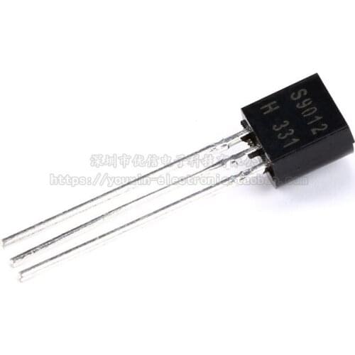 100pcs / 1 lot Original S9012 TO-92 PNP -25V 500mA straight plug transistor copper feet