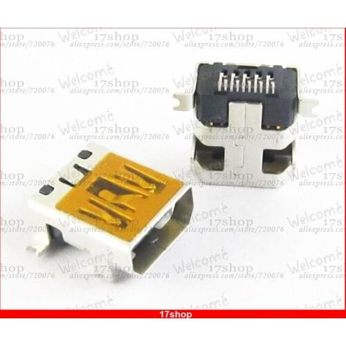 100 pcs Mini USB Jack Female Socket Connector 10 Pin DIP