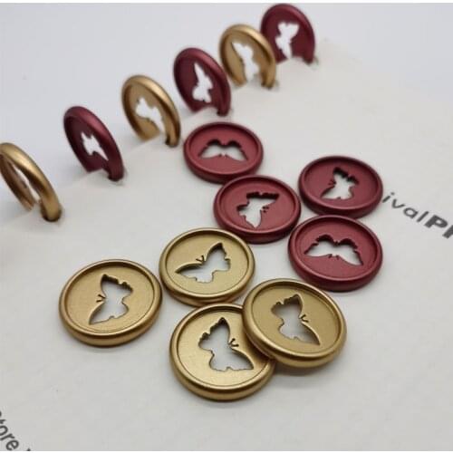 100PCS Butterfly Shape Binding Disc Mushroom Hole Binding Loose-leaf Disc Notebook Plastic Binding Ring Office Supplies