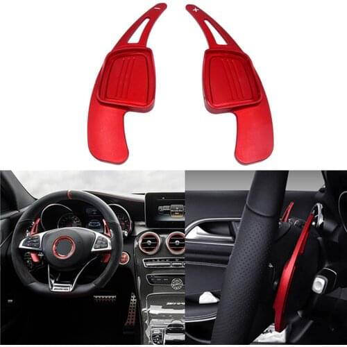 2 Pcs Aluminium Alloy Car Steering Wheel Paddle Shifter Extensions Covers For Audi A4 A5 Q2 Q7 S3 S4 TT TTS 2015-17 Car Styling