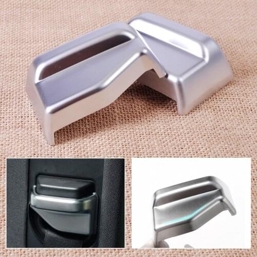 2pcs Car Inner Accessories Chrome Plated Interior B Pillar Seat Belt Frame Decal Cover Trim For Benz W212 2010-2015 Car Styling
