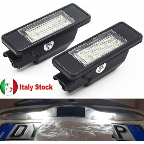 2X Car Rear 18 LED SMD License Number Plate Light Lamp 6000K For Peugeot 106 207 307 308 For CITROEN C3 C4 C5 C6 C8