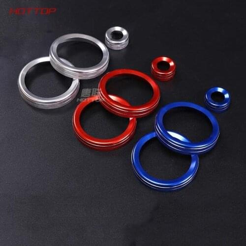 FIT For Landrover Range Rover VELAR 2017 Aluminum alloy Car Central Air Conditioning Volume knobs Ring Trims Accessories 3pcs