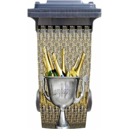 3D Champion Cup Rubbish Bin Sticker Wallpaper mural Wall Print Decal Removable Wall Mural Photo self adhesive Gift