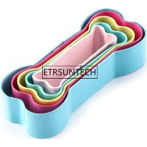 50sets Cookie Cutter 3D Dog Bone Shape Biscuit Stamp Stainless Steel Cake Decorating Tools DIY Pastry Baking Cookie Molds