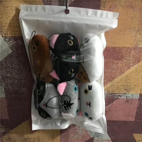 Gift Plush Cotton Stuffed Animal Cat Doll , 1X Random Color - Keychain Pendant Toy