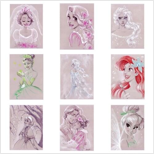 Dpsprue 5D Diy Full Square Round Stone Resin Diamond Painting Cross Stitch Cartoon Girl 3D Embroidery Diamant Mosaic Gift