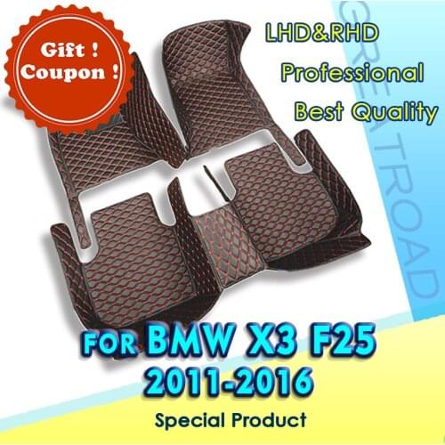 Car floor mats for BMW X3 F25 2011 2012 2013 2014 2015 2016 Custom auto foot Pads automobile carpet cover interior accessories