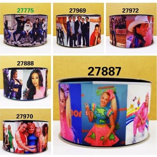 Free shipping 50 yard per size cartoon ribbon printed grosgrain ribbon 27972