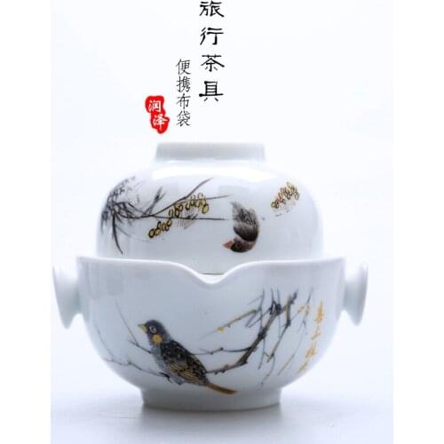Tea Sets Kung Fu Ceramics Tea Set 1 Pot 1 Cup Tea Pots High Quality Elegant Gaiwan Beautiful and Easy Tea Pot Kettle