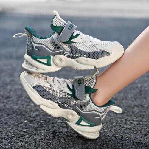 Kids shoes 2021 summer new single mesh breathable sneakers boys running casual shoes Soft sole wear-resistant sport shoes