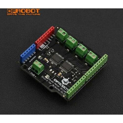 DFRobot 100% Genuine Quad DC Motor Driver Shield, 2.5~13.5V 4x1.2A compatible with Arduino 5V/3.3V controller