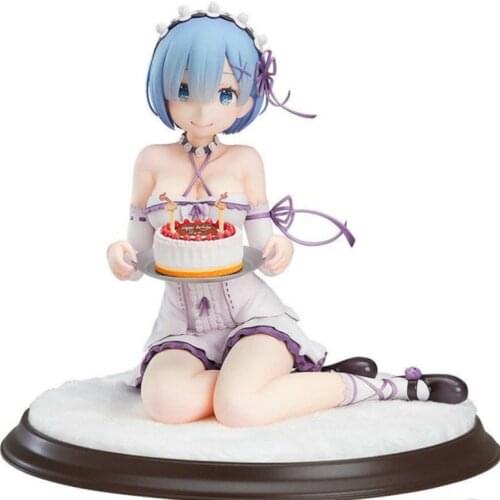Re:life In A Different World From Zero Birthday 13cm Action Figure Re Zero REM Birthday Cake Ver. ram statue figura