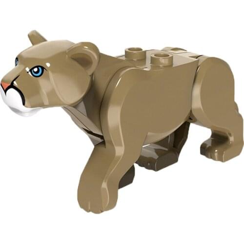 Animals Figures Lion Leopard Prince of Persia Jungle Adventure Big Size Toys For Children Friends Figure Animal Building Blocks