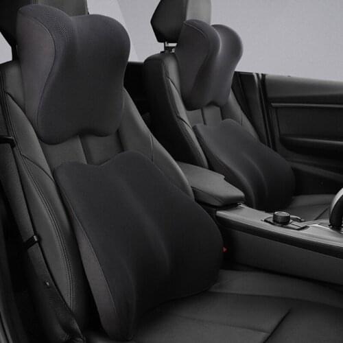 Quality Car Headrest Pillow Auto Neck Breathable Cushion Lumbar Pillow Mesh Slow Rebound Guard Head Support Car Seat Protector