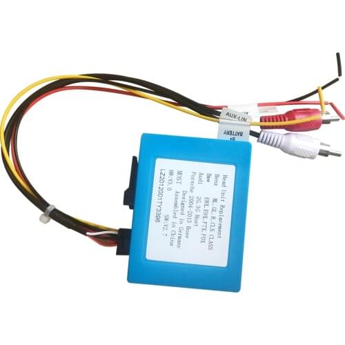 Kapud,Car Fiber Optic Decoder and AUX Amplifier Adapter, Decoder for Cayenne and Mercedes Benz / ML / CLK/ W164 / W251